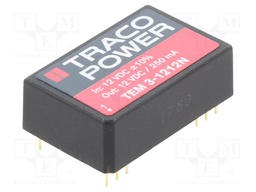 Converter: DC/DC; 3W; Uin: 10.8÷13.2V; Uout: 12VDC; Iout: 250mA