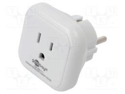 Adapter; Out: JAPAN,USA; Plug: with earthing; Colour: white