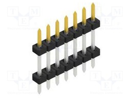 Connector: pin strips; pin header; male; PIN: 7; 2mm; THT; 1x7; 100V