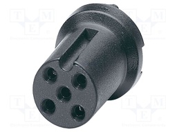 Connector: M12; contact insert; PIN: 5; 60V; straight; IP67; THT