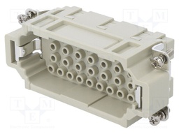 Connector: HDC; contact insert; male; DEE; PIN: 32; 32+PE; size D16B