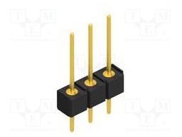 Connector: pin strips; pin header; male; PIN: 3; 2.54mm; THT; 1x3