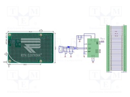 Board: universal; double sided,prototyping; W: 56mm; L: 85mm