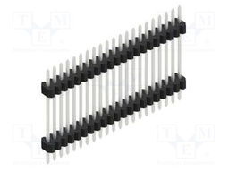 Connector: pin strips; pin header; male; PIN: 21; 1.27mm; THT; 1x21