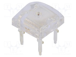 LED Super Flux; 7.62x7.62mm; yellow; 750÷1200mcd; 140°; 1.8÷2.6V