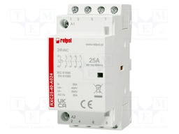Contactor: 4-pole installation; 25A; 24VAC; NO x4; IP20; RXC25