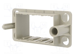 Frame for modules; Han Modular; size 16B; with lock; A..D marks