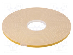 Tape: fixing; W: 9mm; L: 50m; D: 1.15mm; V: double-sided; acrylic; 80°C
