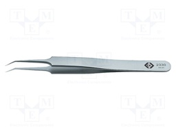Tweezers; 110mm; for precision works; Blades: curved,narrowed