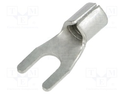 Fork terminal; M4; 4÷6mm2; crimped; for cable; non-insulated
