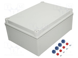 Enclosure: multipurpose; X: 300mm; Y: 400mm; Z: 170mm; QUICK; grey