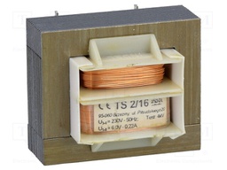 Transformer: mains; 2VA; 230VAC; 6V; 0.22A; Mounting: screw type