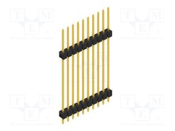 Connector: pin strips; pin header; male; PIN: 10; 2.54mm; THT; 1x10