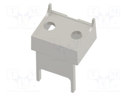 Terminals cover; 1M Modulbox One; grey; 10.16mm; Holes no: 2