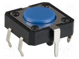 Microswitch TACT; SPST-NO; Pos: 2; 0.05A/24VDC; THT; none; 1.27N
