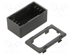 Enclosure: multipurpose; X: 23mm; Y: 50mm; Z: 27.4mm; ABS; black