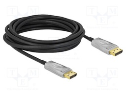Cable; DisplayPort plug,both sides; LSZH; Len: 5m; black; silver