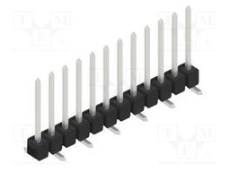 Connector: pin strips; pin header; male; PIN: 12; 2.54mm; SMT; 1x12