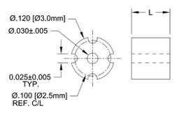 Spacer sleeve; LED; Øout: 3mm; ØLED: 3mm; black; UL94V-0; Mat: PVC