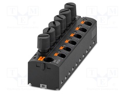 Splice terminal: rail; 6.3A; 250V; push-in; PA; L: 35.4mm; 0.2÷6mm2