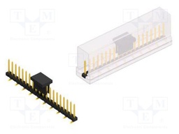 Connector: pin strips; pin header; male; PIN: 20; 2mm; SMT; 1x20