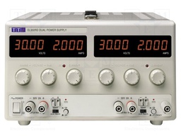 Power supply: laboratory; Channels: 2; 0÷30VDC; 0÷2A; 0÷30VDC; 0÷2A