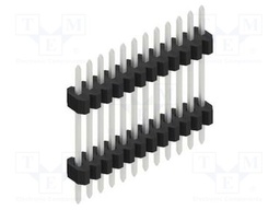 Connector: pin strips; pin header; male; PIN: 12; 1.27mm; THT; 1x12