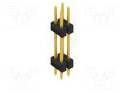 Connector: pin strips; pin header; male; PIN: 4; 2.54mm; THT; 2x2