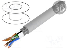 Wire; SF/UTP,ETHERLINE® LAN 200; 5e; solid; Cu; 4x2x24AWG; PVC