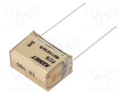Capacitor: paper; X1; 68nF; 480VAC; 20.3mm; ±20%; THT; Series: P278