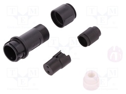 Connector: circular; plug; female; PIN: 2; w/o contacts; for cable