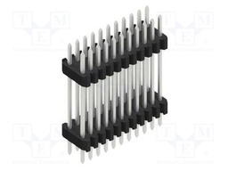Connector: pin strips; pin header; male; PIN: 22; 1.27mm; THT; 2x11