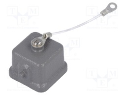 Protection cover; Han; size 3A; for latch; with extra seal; metal