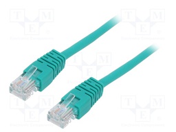 Patch cord; U/UTP; 5e; stranded; CCA; PVC; green; Len: 1.5m; 26AWG