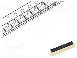 Connector: FFC/FPC; 30V; PIN: 40; vertical; SMT; tinned; 0.5A; LCP