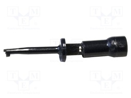 Clip-on probe; hook type; 3A; black; Plating: gold-plated; 600V