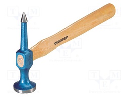 Hammer; tinner's; 300mm; round; steel; wood (ash); Ø: 37mm