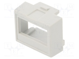 Terminals cover; 1M Modulbox One; grey; 6.35mm; Holes no: 1