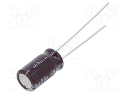 Capacitor: electrolytic; low impedance; THT; 68uF; 25VDC; ±20%