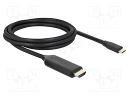 Cable; HDMI plug,USB C plug; HDMI 2.0,High Speed + Ethernet