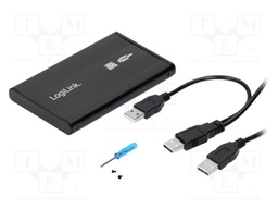 Hard discs housing: 2,5"; PnP and hot-plug; black; USB,SATA