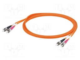 Fiber patch cord; OM2; ST/UPC,both sides; 5m; 50/125um; PVC; IP20
