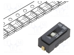 Switch: DIP-SWITCH; Poles number: 1; OFF-ON; 0.1A/6VDC; Pos: 2/1