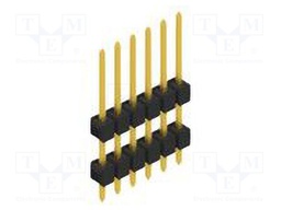 Connector: pin strips; pin header; male; PIN: 6; 2.54mm; THT; 1x6