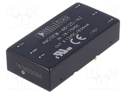 Converter: DC/DC; 20W; Uin: 18÷75V; Uout: 12VDC; Uout2: -12VDC; 2"x1"