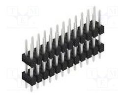 Connector: pin strips; pin header; male; PIN: 24; 2.54mm; THT; 2x12