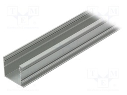 Profiles for LED modules; surface; natural; L: 1m; aluminium