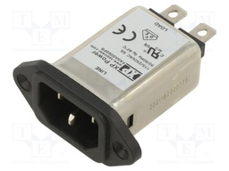 Filtered IEC Power Entry Module, Industrial, IEC C14, General Purpose, 6 A, 115 VAC
