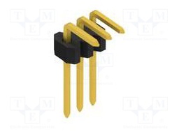 Connector: pin strips; pin header; male; PIN: 3; 1.27mm; THT; 1x3