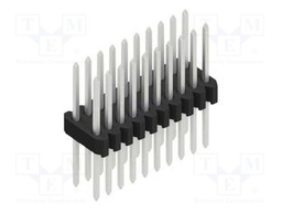 Connector: pin strips; pin header; male; PIN: 20; 1.27mm; THT; 2x10